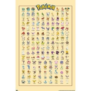 Pokémon - Kanto Grid Wall Poster